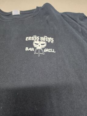 Cross Bones Bar & Grill Black Logo Tee XL
